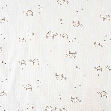 Xô muslin 2 lớp in nền trắng . 100% cotton. 135cm x 120gsm. 1kg ~ 6.1m