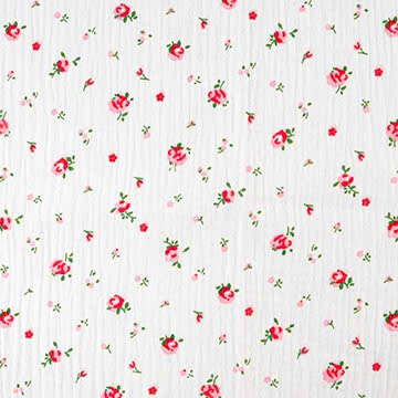 Xô muslin 2 lớp in nền trắng . 100% cotton. 135cm x 120gsm. 1kg ~ 6.1m