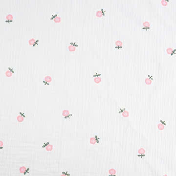 Xô muslin 2 lớp in nền trắng . 100% cotton. 135cm x 120gsm. 1kg ~ 6.1m
