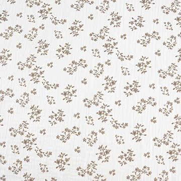 Xô muslin 2 lớp in nền trắng . 100% cotton. 135cm x 120gsm. 1kg ~ 6.1m