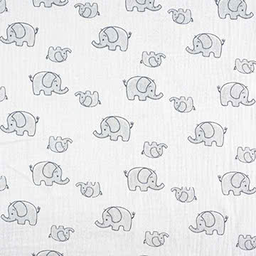 Xô muslin 2 lớp in nền trắng . 100% cotton. 135cm x 120gsm. 1kg ~ 6.1m