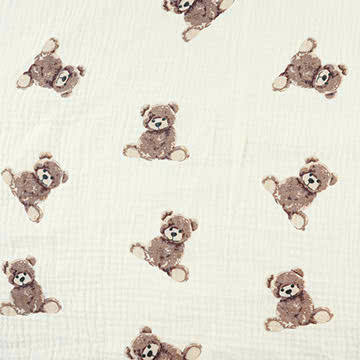 Xô muslin 2 lớp in nhuộm nền. 100% cotton. 135cm x 120gsm. 1kg ~ 6.1m