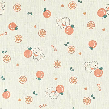 Xô muslin 2 lớp in nhuộm nền. 100% cotton. 135cm x 120gsm. 1kg ~ 6.1m