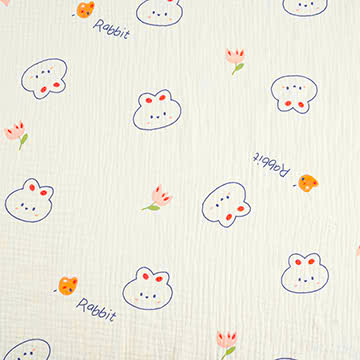 Xô muslin 2 lớp in nhuộm nền. 100% cotton. 135cm x 120gsm. 1kg ~ 6.1m