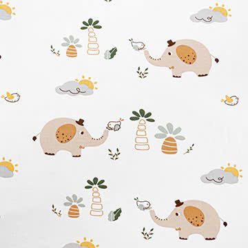 Vải cotton sợi tre in. 70% sợi tre 30% cotton. 200cm x 200gsm. 1kg ~ 2.5m