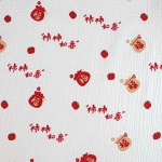 Xô muslin 2 lớp in nền trắng . 100% cotton. 135cm x 120gsm. 1kg ~ 6.1m