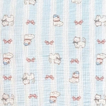 Xô muslin 2 lớp in nền trắng . 100% cotton. 135cm x 120gsm. 1kg ~ 6.1m