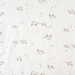 Xô muslin 2 lớp in nền trắng . 100% cotton. 135cm x 120gsm. 1kg ~ 6.1m