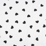 Xô muslin 2 lớp in nền trắng . 100% cotton. 135cm x 120gsm. 1kg ~ 6.1m