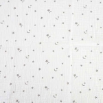 Xô muslin 2 lớp in nền trắng . 100% cotton. 135cm x 120gsm. 1kg ~ 6.1m