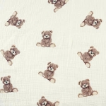 Xô muslin 2 lớp in nhuộm nền. 100% cotton. 135cm x 120gsm. 1kg ~ 6.1m