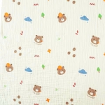 Xô muslin 2 lớp in nhuộm nền. 100% cotton. 135cm x 120gsm. 1kg ~ 6.1m