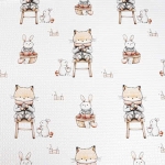 Vải 1 mặt cotton 1 mặt polyester 185cmx320grm