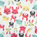 Lụa sữa in 1 mặt. 95% polyester 5%thun. 185cm x 125gsm. 1kg ~ 4.3m