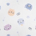 Sợi tre in chấm bi. 70% sợi tre 30% cotton. 180cm x 135gsm.1kg ~ 4.1m